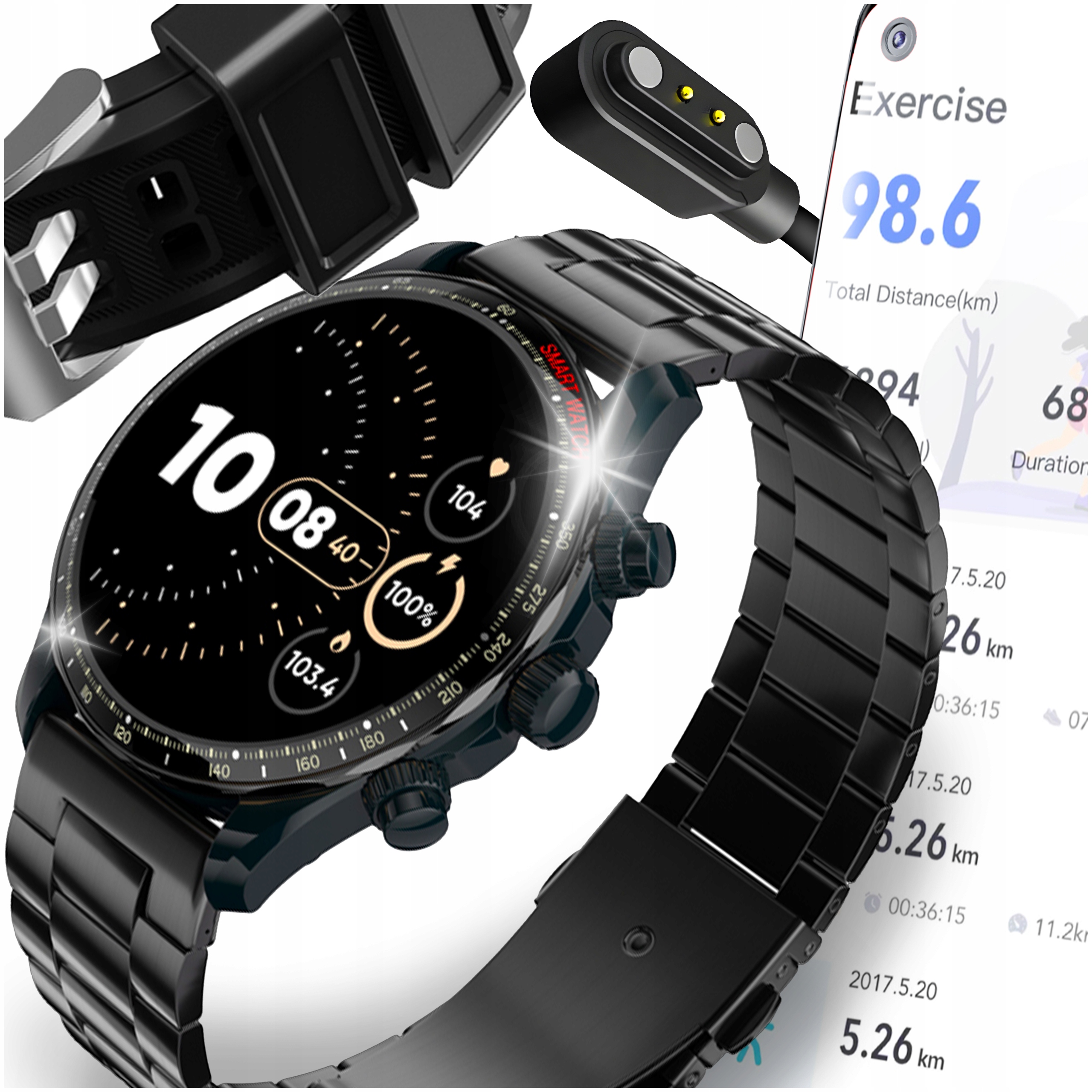 PÁNSKE smart hodinky SMART GENERATION čierne + 5 ďalších produktov